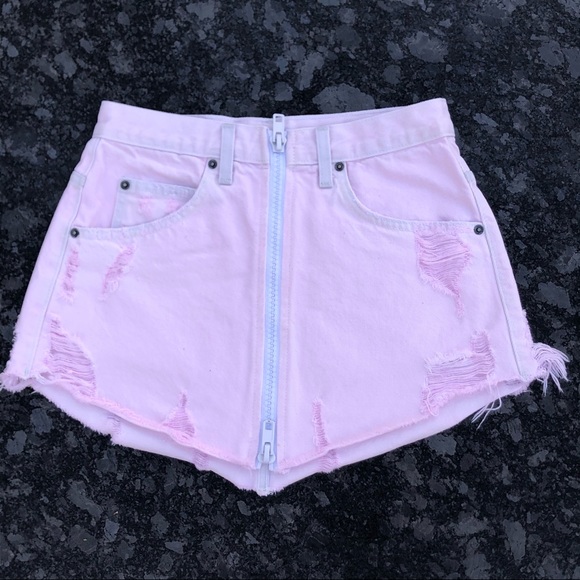 LF Carmar Beatrice Light Pink Distressed Skirt - Picture 3 of 9